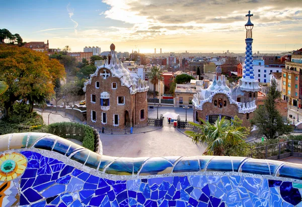 Barcelona Park Guell Spain Nobody — Stock Photo, Image