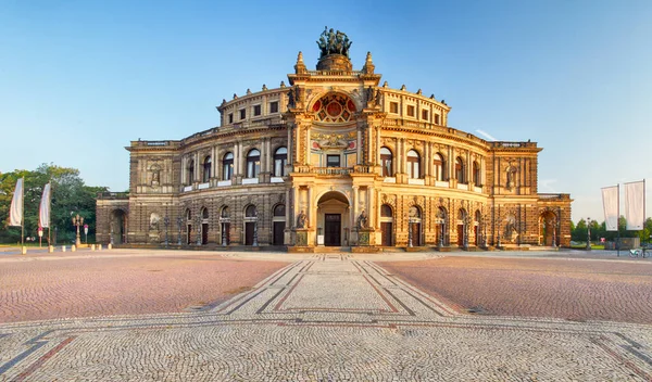 Drezno Semperoper Niemcy Dzień — Zdjęcie stockowe