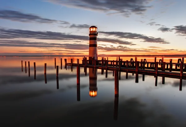 Deniz feneri Gölü neusiedl — Stok fotoğraf