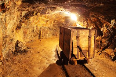 Underground mine tunnel clipart