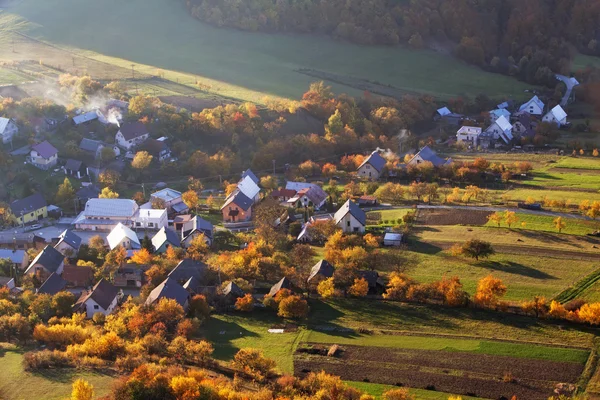 Autumn village in Slovakia countryside — Stock Photo, Image