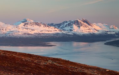 Norveç'te Dağı'nda kış
