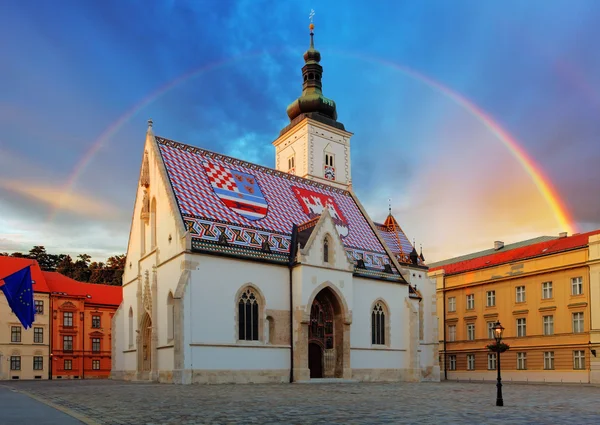 Zagreb st mark Kirche — Stockfoto