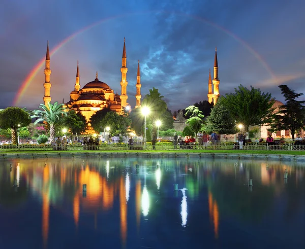 Istanbul dengan pelangi Masjid biru, Turki — Stok Foto