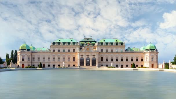 Palacio Belvedere de Viena - Austria, Time lapse — Vídeos de Stock