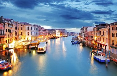 Venedik - Grand canal Rialto Köprüsü'nden
