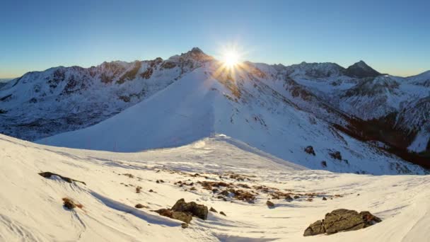 Winter mountain in Poland, Kasprowy — Stock Video