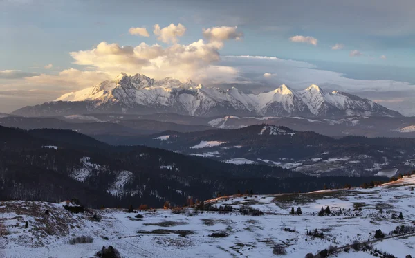 Winter - Herbst Berglandschaft in der Slowakei — Stockfoto