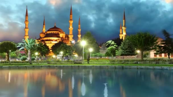 Istanbul, Blå moskén - tidsinställd — Stockvideo