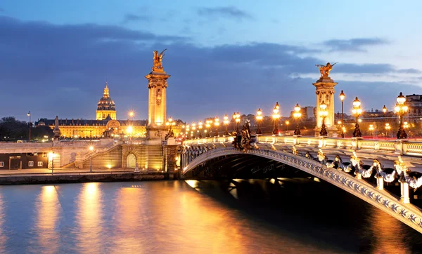 Alexandre 3 Bridge, Paris, Frankrike — Stockfoto