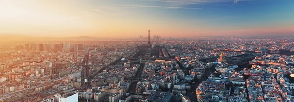 Panorama över Paris vid solnedgången — Stockfoto