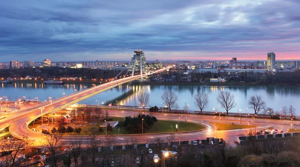 Bratislava cityscape at night — Stock Photo, Image