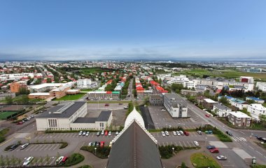 Reykjavik cityspace havadan görünümü
