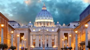 Vatikan, Roma, St. Peter's Basilica, zaman atlamalı hareket