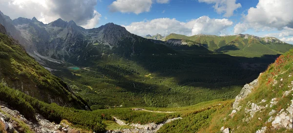 Green moutain with valley, Slovakia, Tatras — Stock Photo, Image