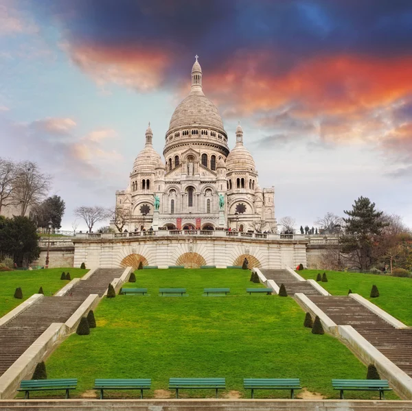 stock image Sacre Heart Basilica of Montmartre in Paris, France