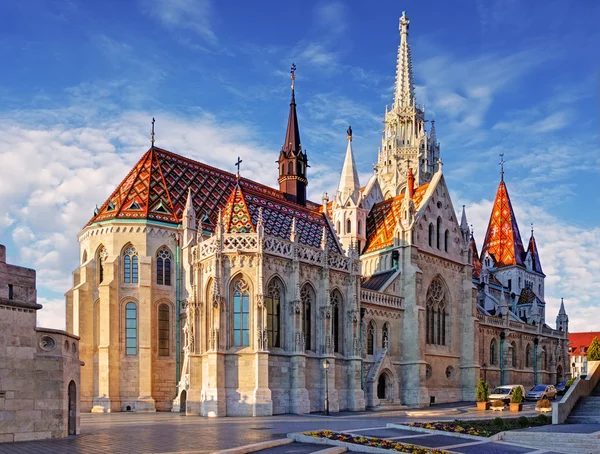 Budapest - Mathias kerk op dag — Stockfoto