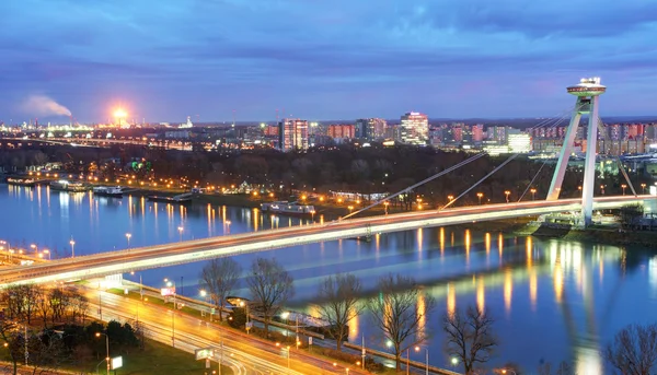 Bratislava Bridge - Eslováquia — Fotografia de Stock