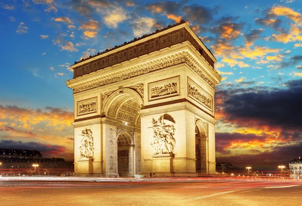 Paris, arc de triumf, Frankrike — Stockfoto