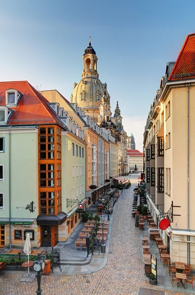 Straat in Dresden - Munzgasse, Duitsland — Stockfoto