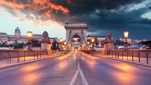 Budapest - Ponte a catena — Foto Stock