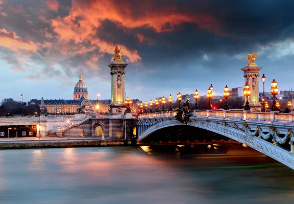 Alexandre 3 Bridge, París, Francia — Foto de Stock