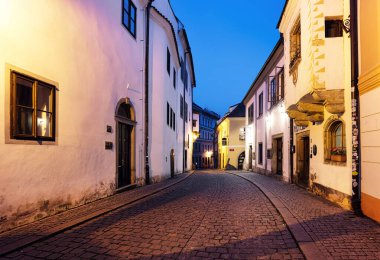 Cesky Krumlov - Eski şehirde dramatik gündoğumunda, hiç kimse - Çek Cumhuriyeti