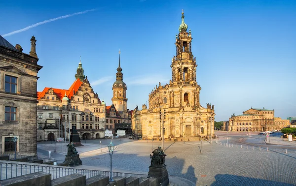 Dresden plein, Duitsland, Hofkirche — Stockfoto