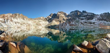 Mountain lake in Slovakia Tatras - Hincovo pleso clipart