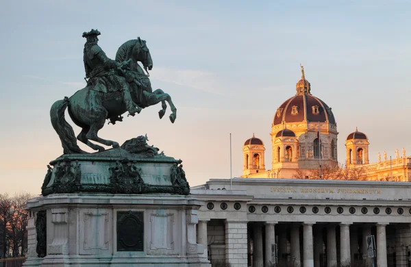 Vienna / Wien, Austria - koń i jeździec memorial. — Zdjęcie stockowe
