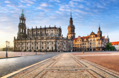 Dresden, Almanya, Hofkirche Meydanı