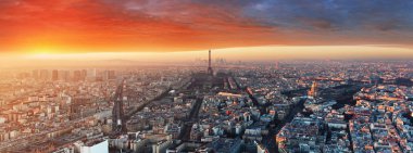 Paris Panorama günbatımı, cityscape adlı