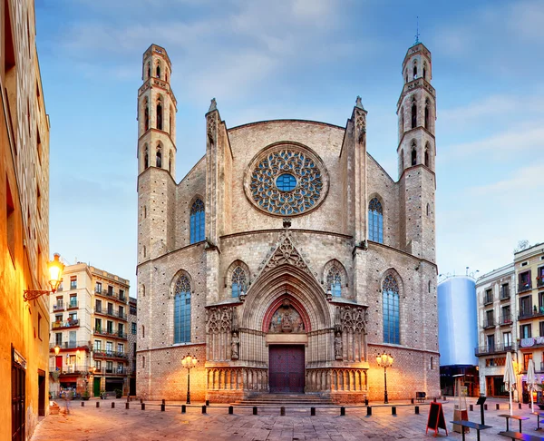 圣玛丽亚 del mar 教会在巴塞罗那 — 图库照片