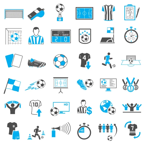 Voetbal icons set — Stockvector