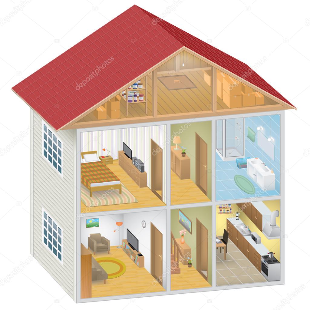 Isometric House Interior