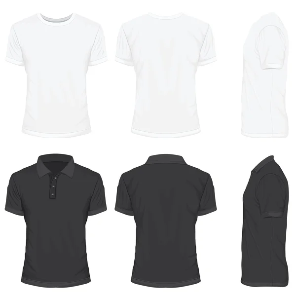 T-shirt in colore bianco e nero — Vettoriale Stock