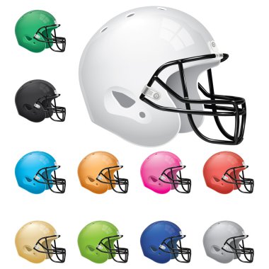 American Football Helmet Set clipart