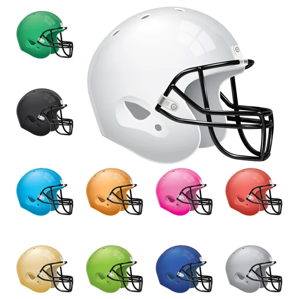 アメリカン フットボール ヘルメット セット ロイヤリティフリーのストックイラスト