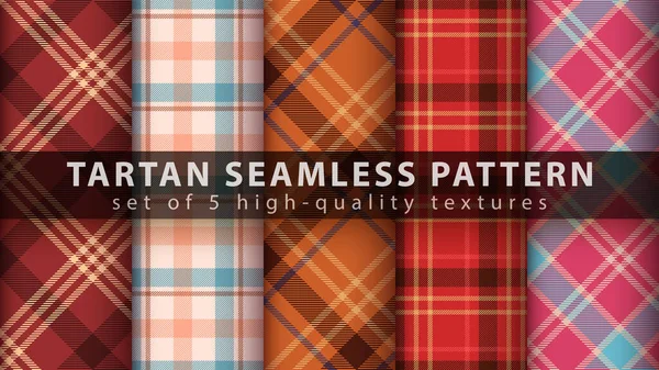 Set classique tartan motif sans couture. — Image vectorielle