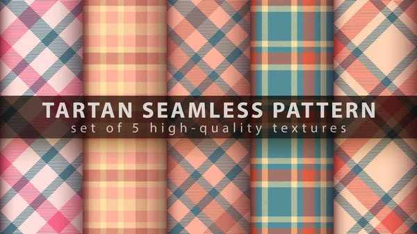 Set classique tartan motif sans couture. — Image vectorielle