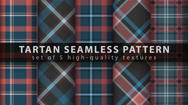 Ange tartan textil sömlös mönster. — Stock vektor