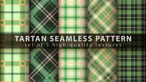 Set tissu tartan motif sans couture. — Image vectorielle