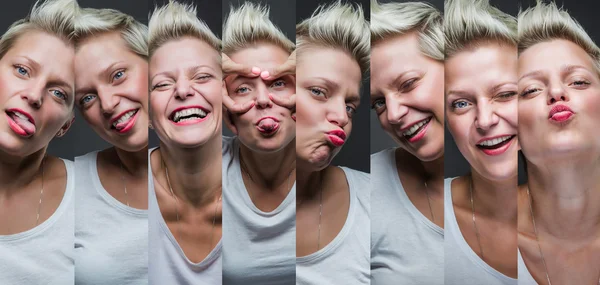 Collage gezichten — Stockfoto