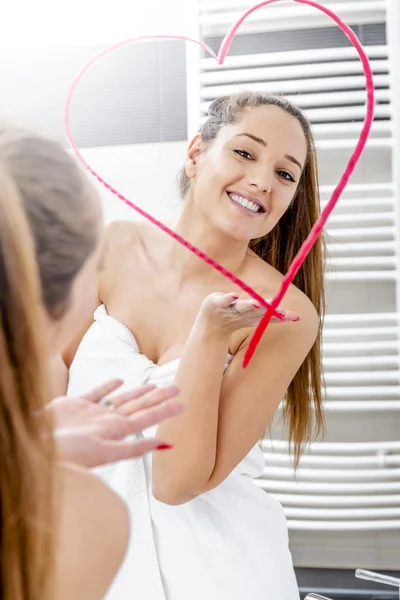 Día de San Valentín en el baño Fotos de stock libres de derechos