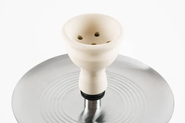 Ceramic Hookah Bowl White Background — Stock Photo, Image