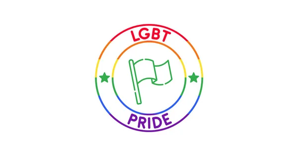 Lgbt Pride Month Nel Mese Giugno Tipografia Carta Minima Adesivo Immagini Stock Royalty Free