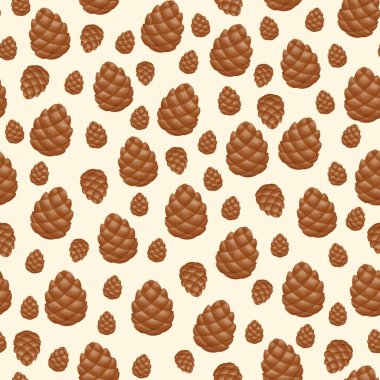 Seamless winter pattern with pine cones. Perfect for wrapping paper, cards, fabric, holiday decorations, and digital projects.