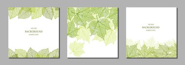 Yaz yapraklı çiçek vektör şablonları. Tatil posterleri, tebrik kartları, kapaklar, afişler, davetiyeler için ekin baskısı. Doğal moda tasarımı. Bir dizi dokulu arka plan. Botanik Sanatı.