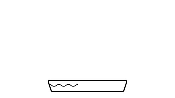 Animazione Torta Icona Alimentare Logo Web Design Dinamico Minimalista Caffetteria — Video Stock