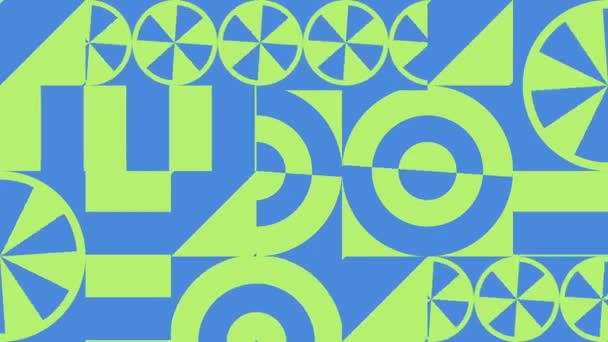 Трендовая Графика Движения Геометрический Динамический Баннер Бесшовный Цикл Съемка Декоративными — стоковое видео